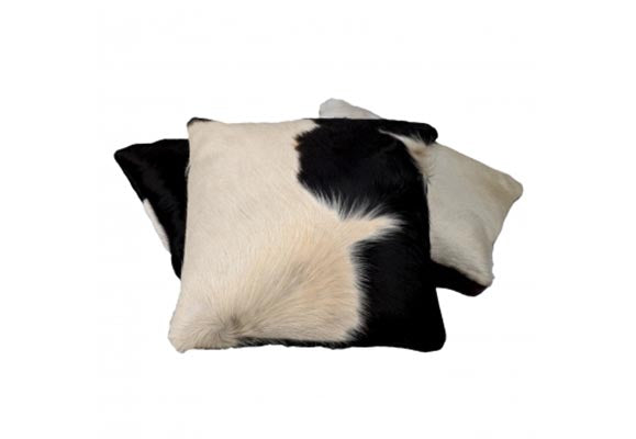 Cowhide Square Cushion - Black and White