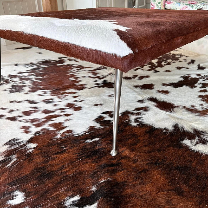 cowhide ottoman