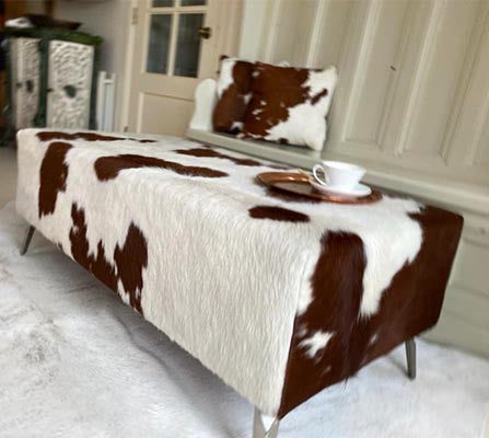 large cowhide ottoman