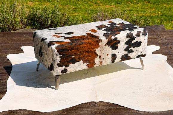 unique cowhide ottoman