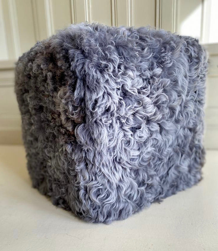 ‘Keem Bay’ Lambskin Cube Pouffe