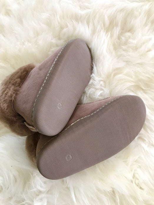 Beige Sheepskin Slippers