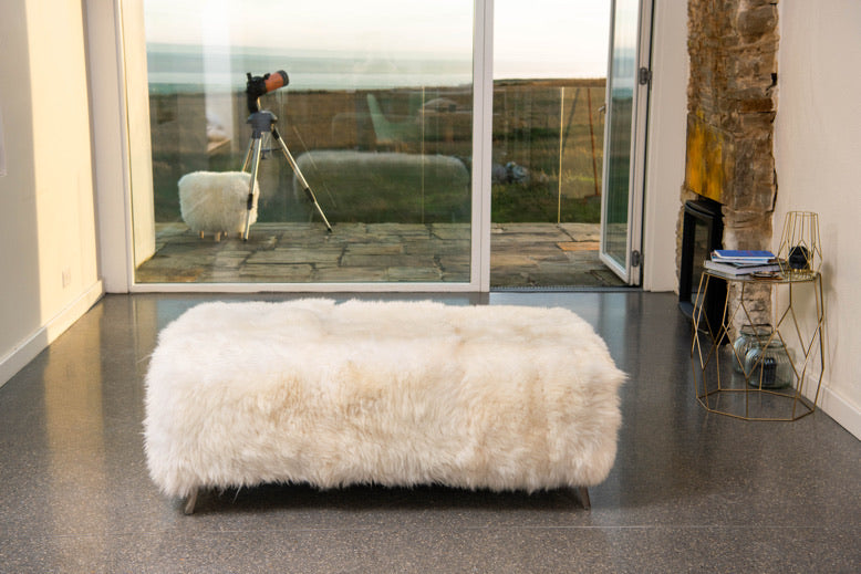 'Torc' Sheepskin Bench Seat Ottoman