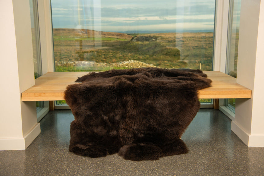 Quad Sheepskin Rug Natural Brown