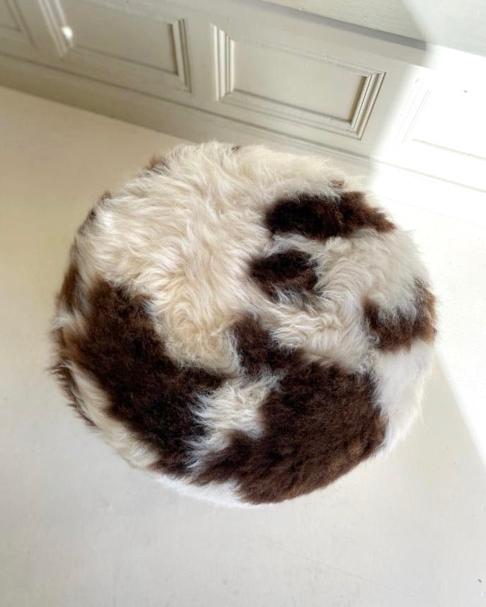 ‘White Strand’ Sheepskin Foot Stool.