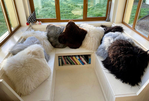 unique sheepskin cushions