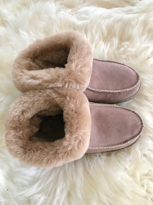 Beige Sheepskin Slippers