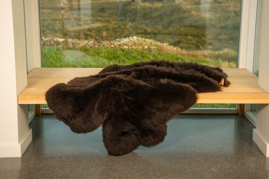 Quad Sheepskin Rug Natural Brown