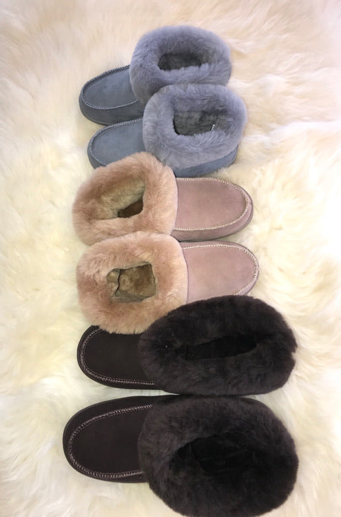 sheepskin slippers from Ireland.