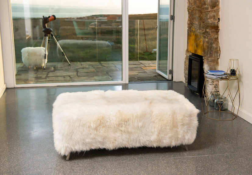 'Torc' Sheepskin Bench Seat Ottoman