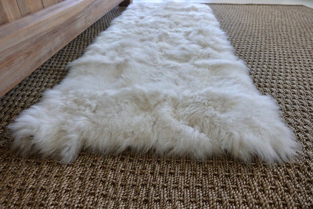 Lambskin rectangular rug