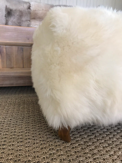 'Keel Bay' Natural White Square Stool