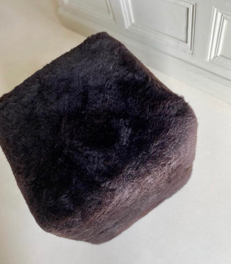 ‘Keem Bay’ Lambskin Cube Pouffe