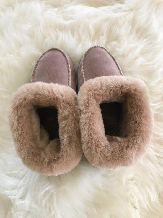 Beige Sheepskin Slippers