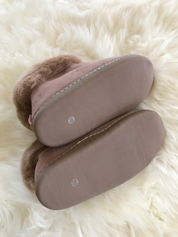 Beige Sheepskin Slippers