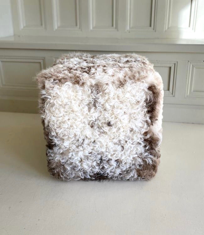 ‘Keem Bay’ Lambskin Cube Pouffe