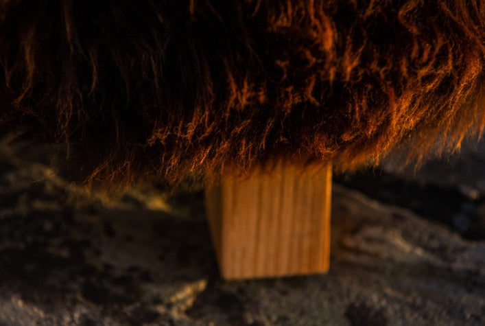 ‘White Strand’ Sheepskin Foot Stool.