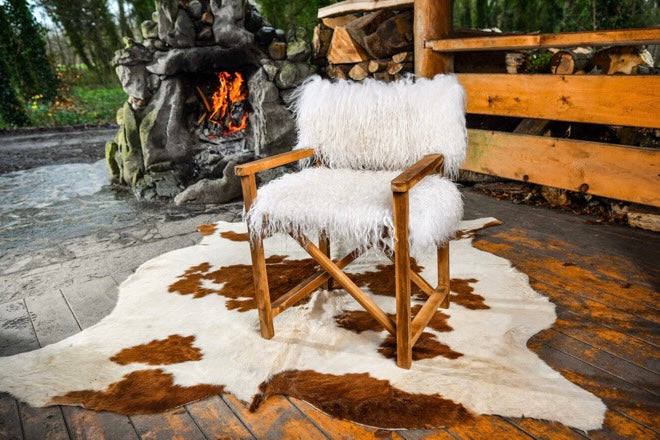 Shaggy Sheepskin Directors Chair (Made to order)