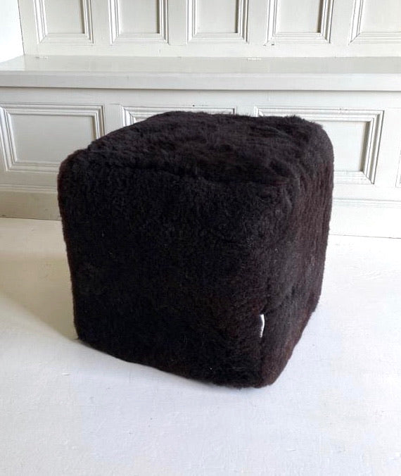 ‘Keem Bay’ Lambskin Cube Pouffe