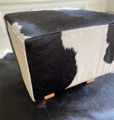 Inch Beach Cowhide Stool