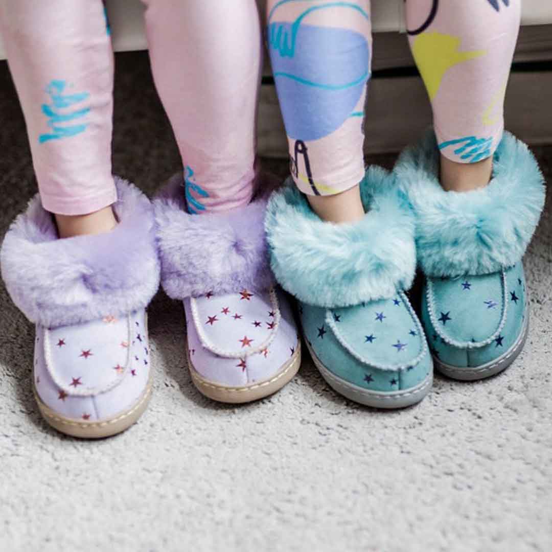 Kids Cosy Sheepskin Slippers