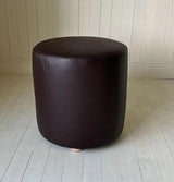 brown leather stool