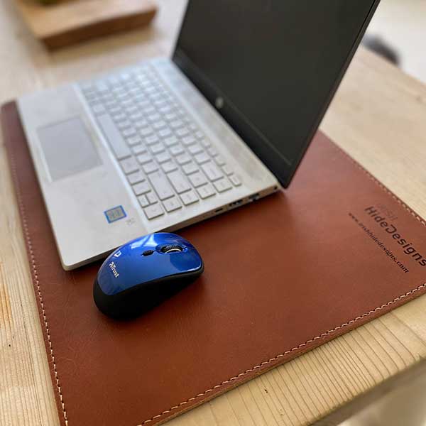 customised leather computer desk mat