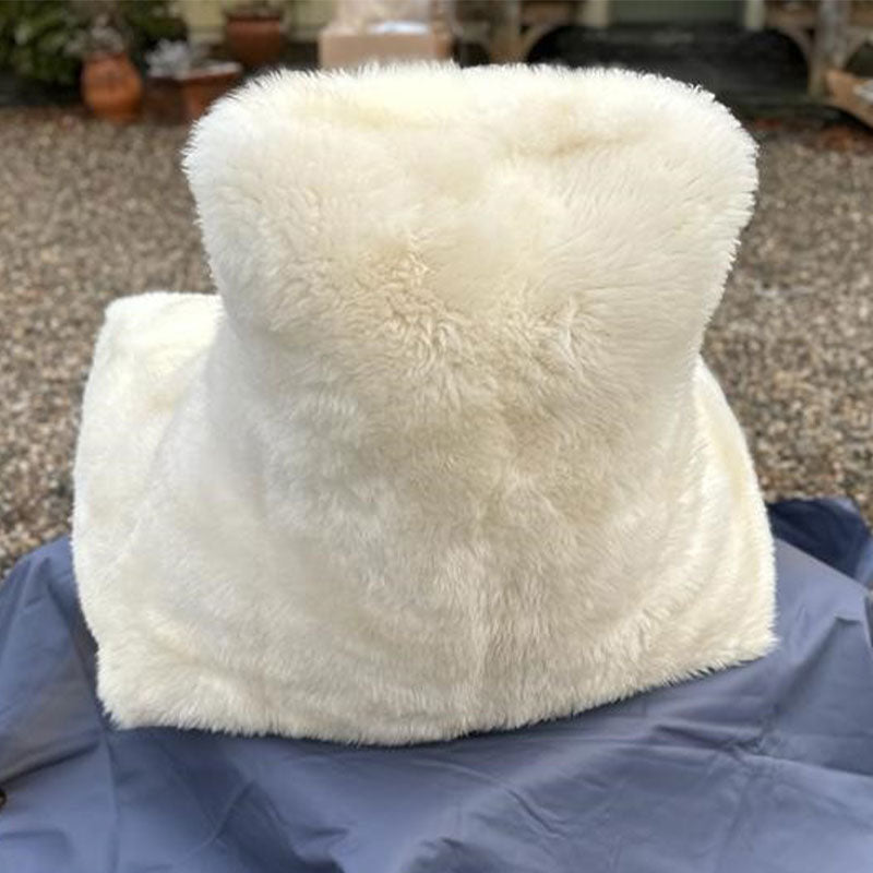 ‘Bere Island’ Natural White Lambskin Bean Bag *New*