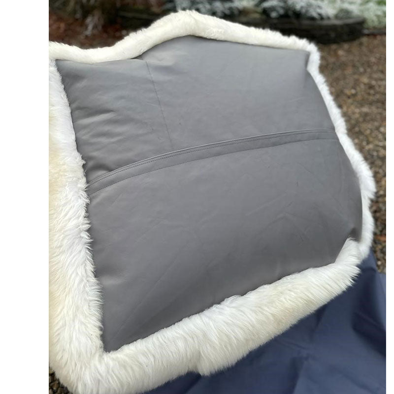 ‘Bere Island’ Natural White Lambskin Bean Bag *New*