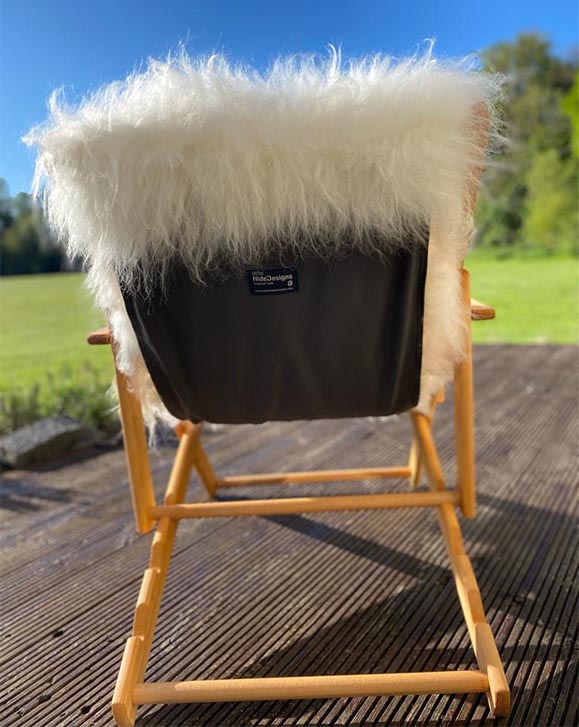 sheepskin sun lounger rear