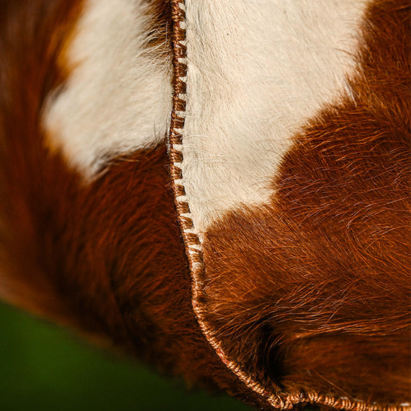 red and white cowhide handmade bag 1