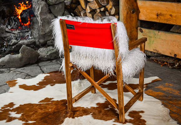 shaggy sheepskin directors chair