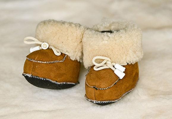 Sheepskin Baby Booties