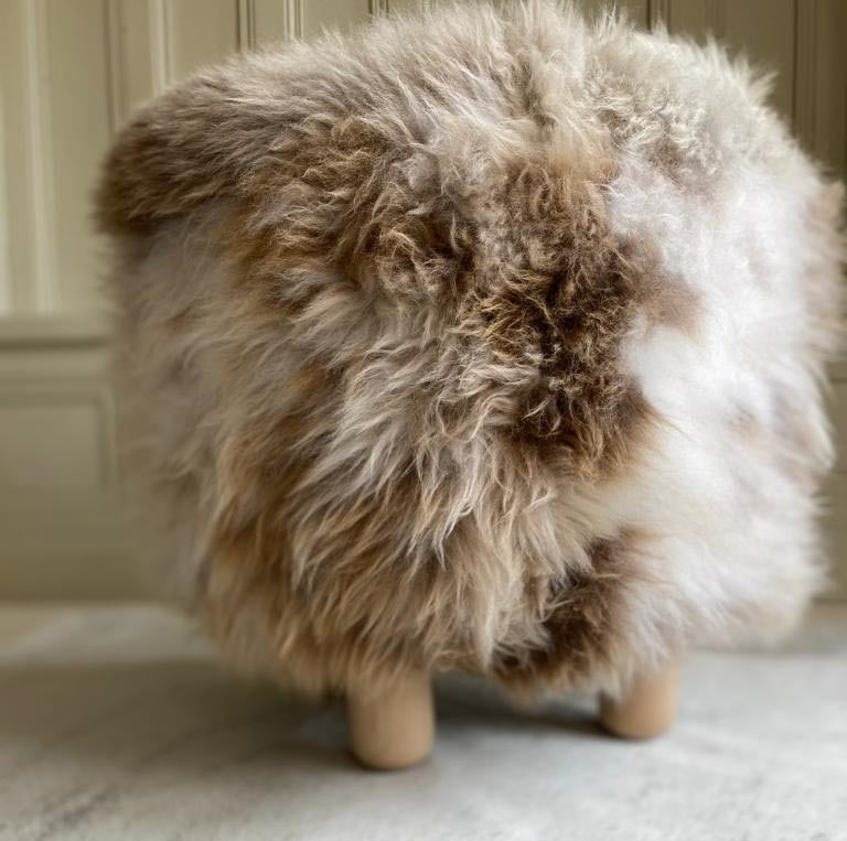 sheepskin footstool